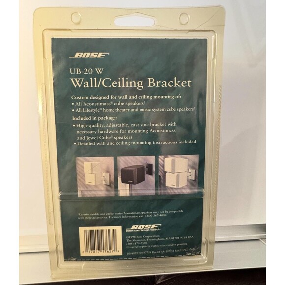 Bose UB-20 W wall/ceiling bracket  Acoustimass and Lifestyle cube speakers New - Picture 2 of 3